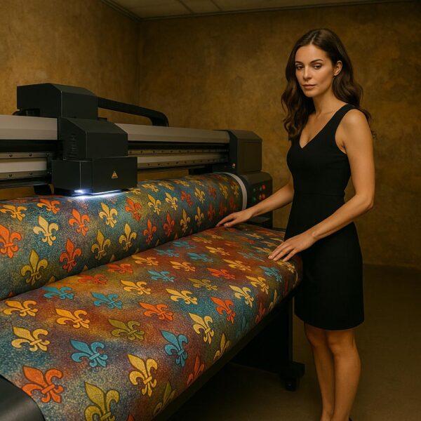 7 yard custom printed artificial leather order for Jason Miller