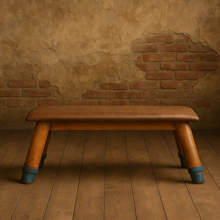 Custom leather bench top/pad hardened with fabric filling! | Vintage bench top!